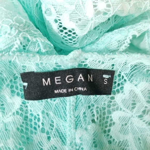 Megan turquoise lace racer back bralette NWOT - Picture 6 of 8